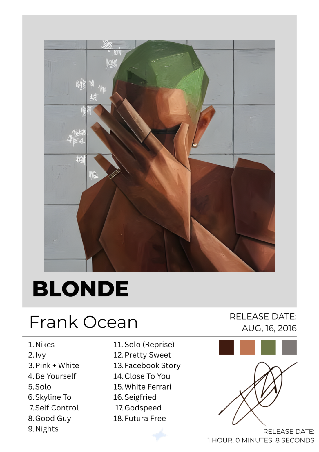 Blonde — Frank Ocean Poster (Geometric)