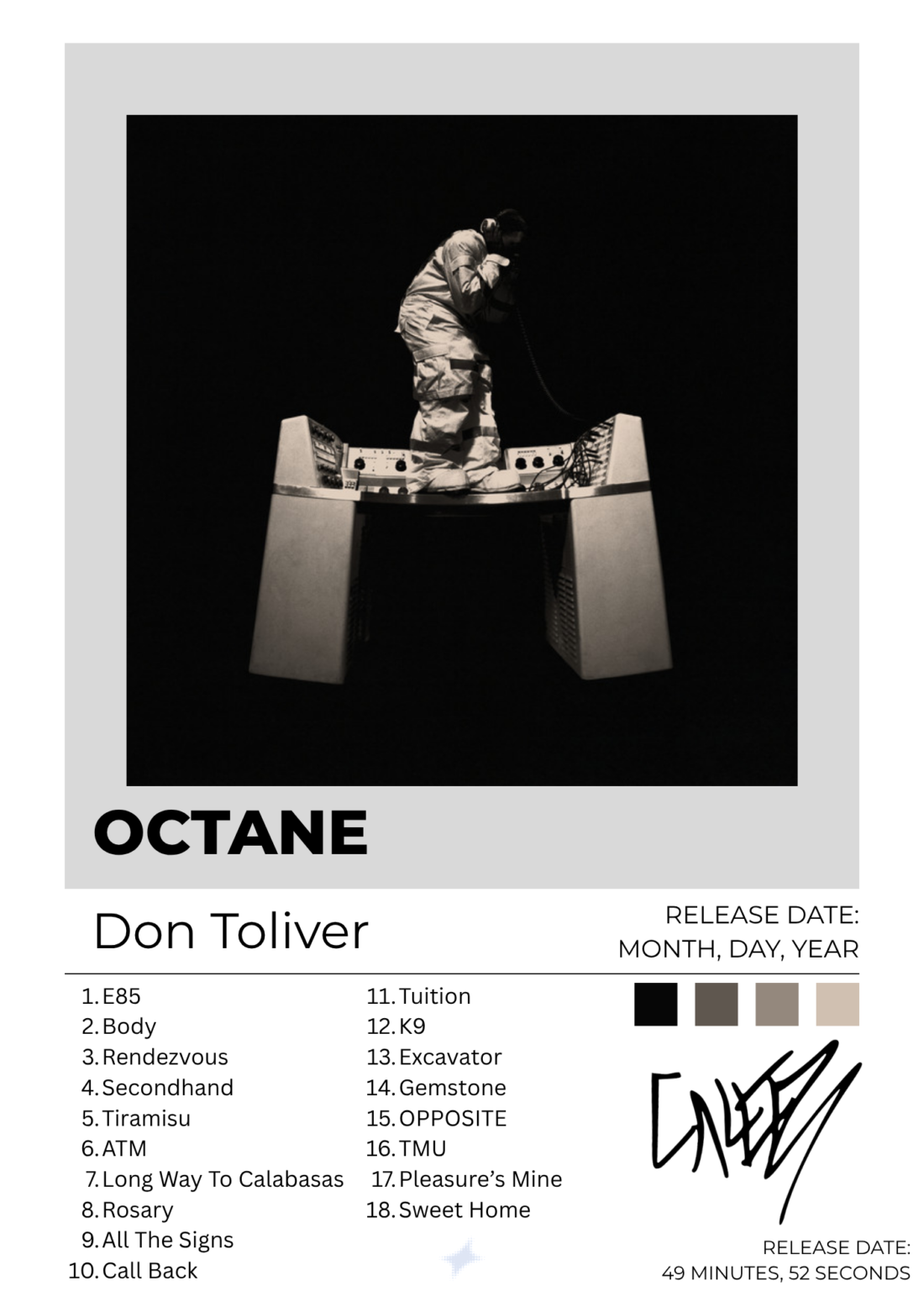 Octane — Don Toliver Poster (Light)