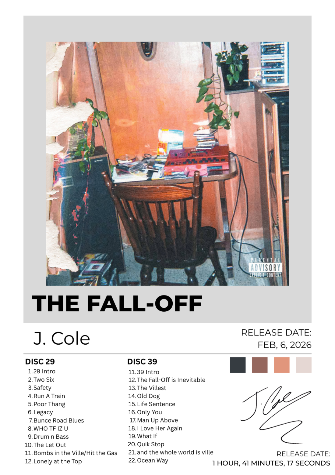 The Fall-Off — J. Cole Poster